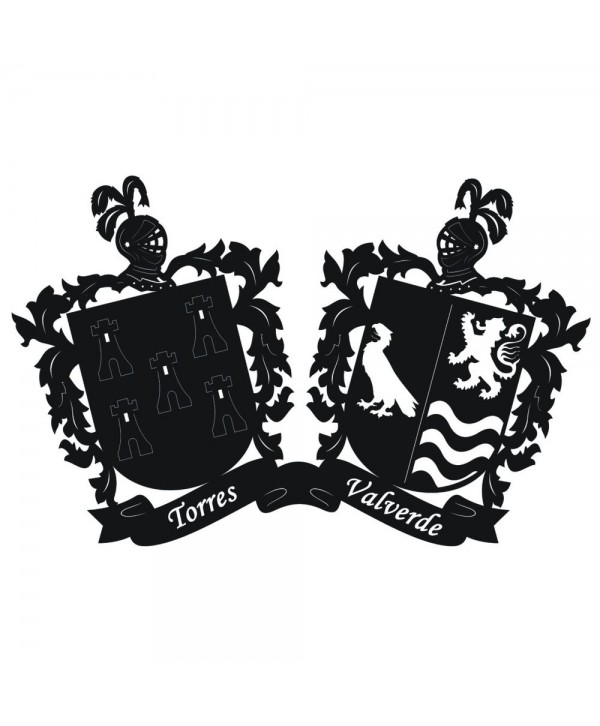 131-CHP Personalización de escudo heráldico con apellidos