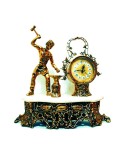 1-HRL Herrero de bronce con reloj y mármol
