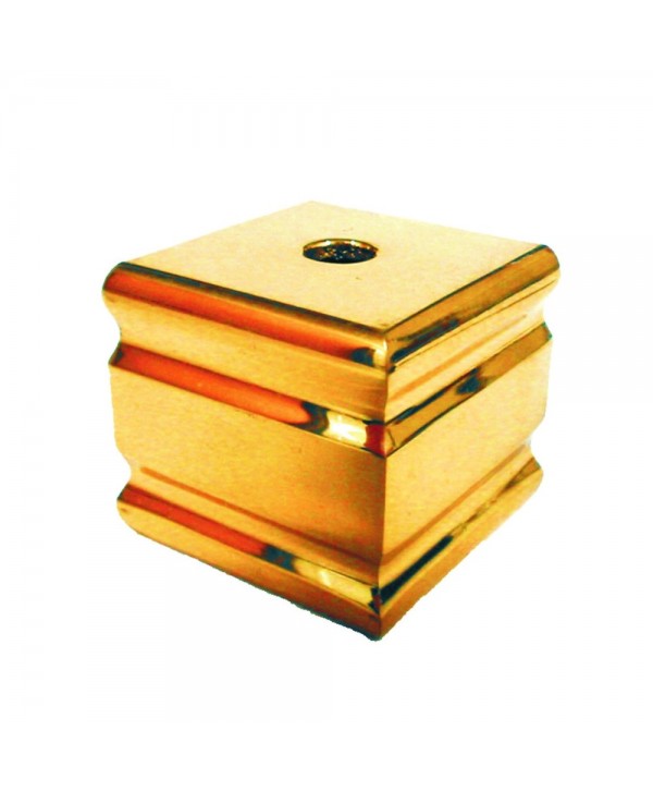 21-ML Macolla de laton base cuadrada