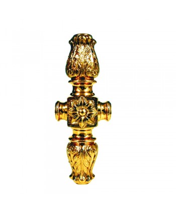 36-ML Macolla cruceta de latón con dibujo flor