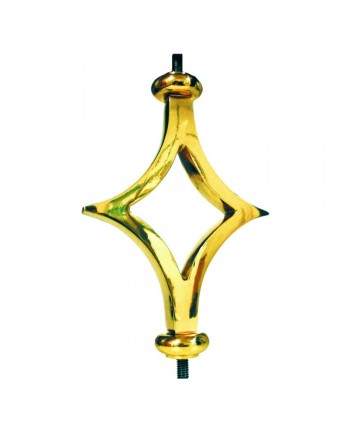 4-AL Adorno latón rombo con rosca