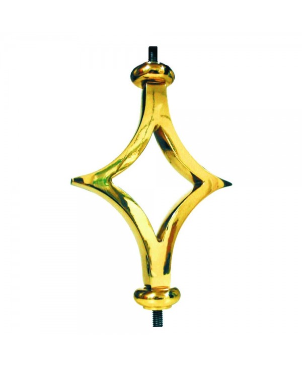 4-AL Adorno latón rombo con rosca