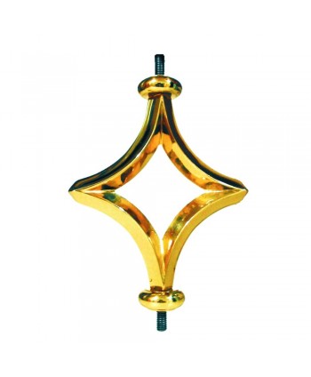 5-AL Adorno rombo latón con rosca