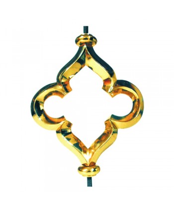 6-AL Adorno flor con rosca latón