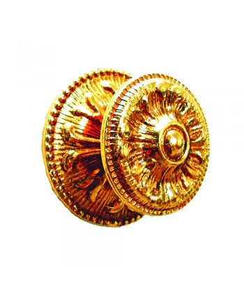 3-PL Pomo rústico con dibujo tallado latón