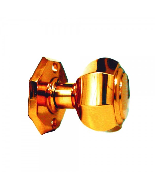 6-PL Pomo con forma octogonal latón