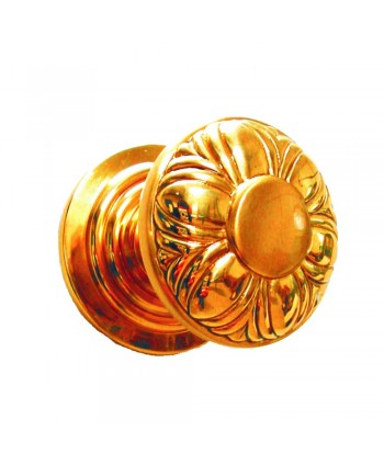 8-PL Pomo latón bronce diseño flor