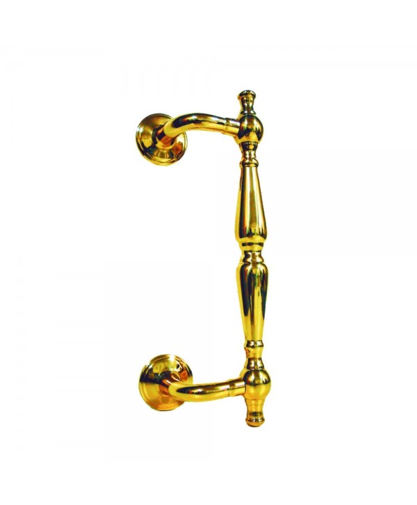 4-TL Tirador curvo desplazado de latón