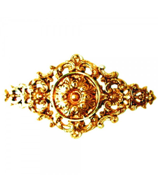 1-ROL Roseta alargada latón con flor