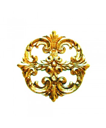 7-ROL Roseta calada latón brillo o patinada