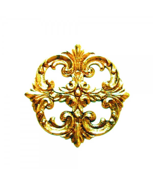 7-ROL Roseta calada latón brillo o patinada