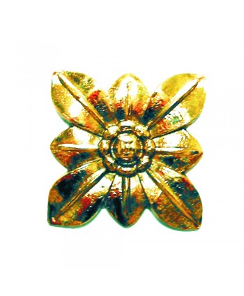 10-ROL Roseta flor latón forma cuadrada