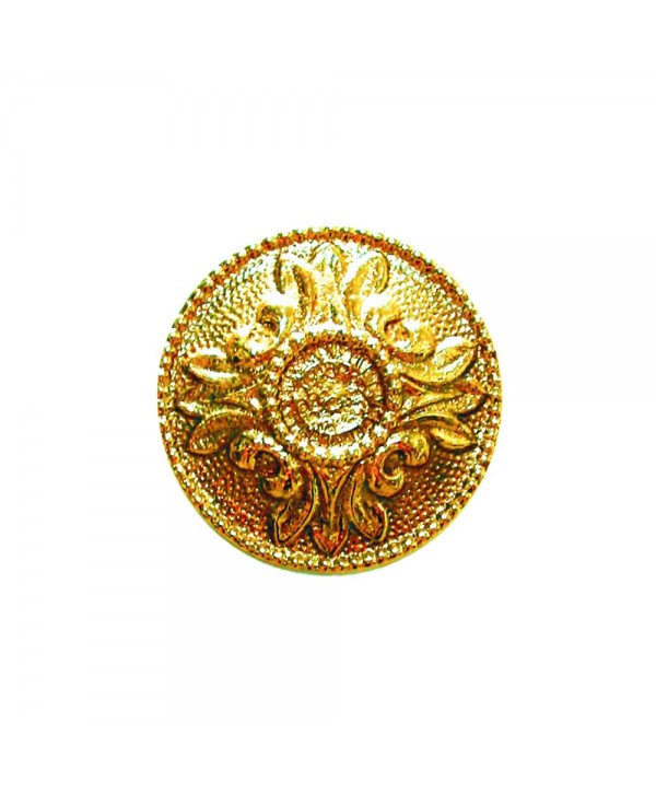 17-ROL Roseta flor con fondo circular latón