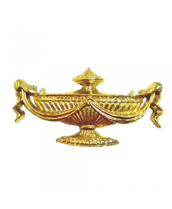 28-ROL Roseta jarrón latón brillo o patinada