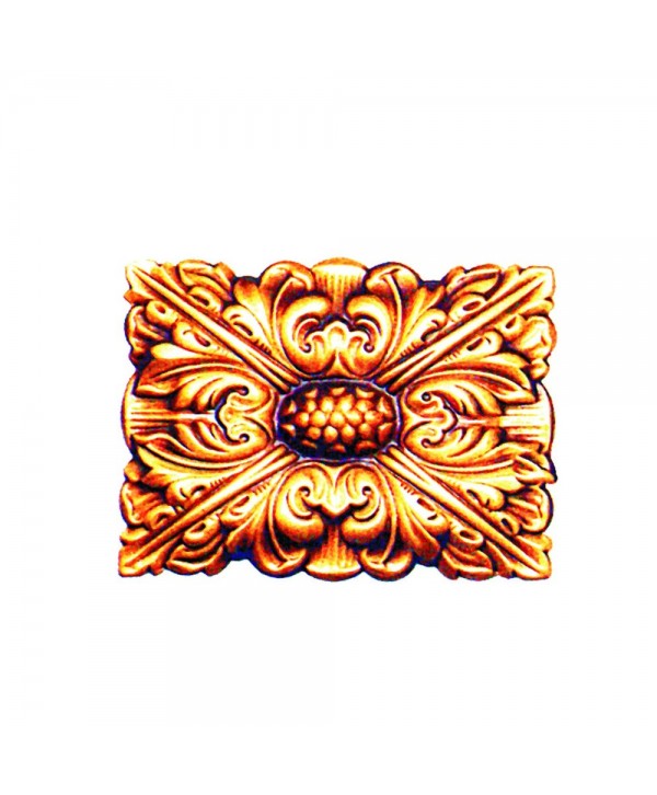 1-RCL Roseta chapa latón rectangular