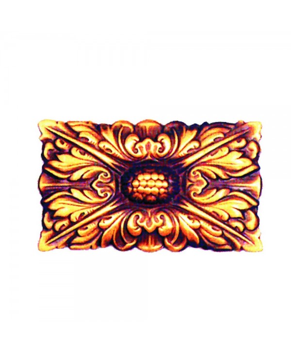 3-RCL Roseta rectangular de chapa latón