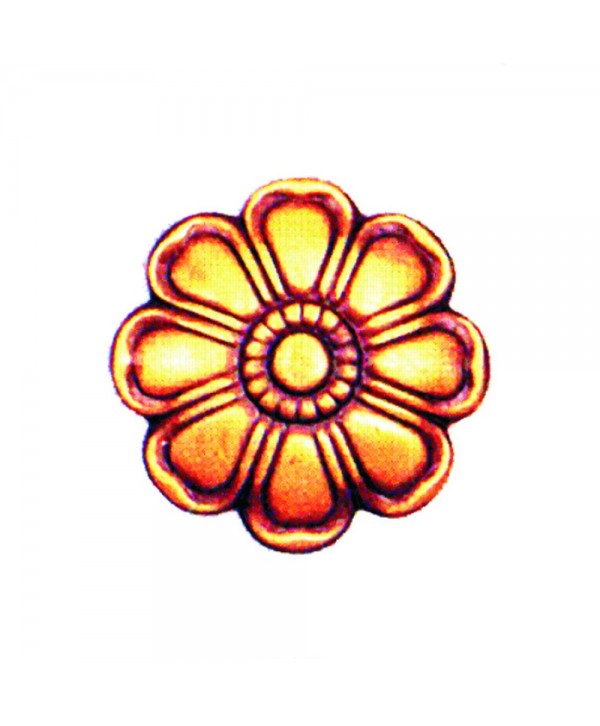 12-RCL Roseta dibujo flor chapa latón