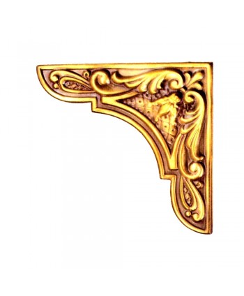 9-HL Hoja chapa latón con forma esquinera labrada