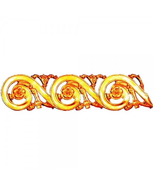 2-CCL Tira chapa latón con rizos y hojas