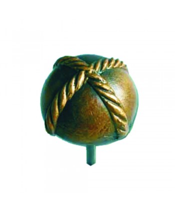 6-CL Clavo rústico redondo con dibujo nudo latón bronce