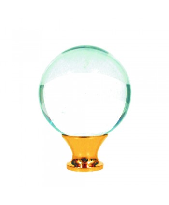 18-RL Remate latón bola cristal lisa