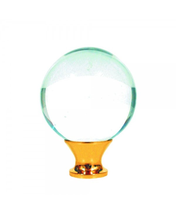 18-RL Remate latón bola cristal lisa