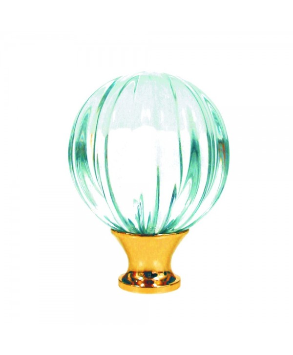 19-RL Remate con bola cristal gajos de latón