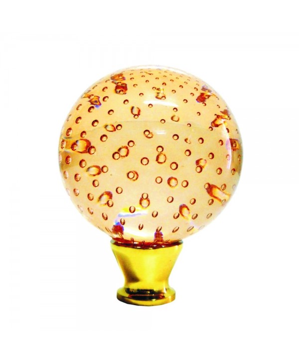 32-RL Remate latón con bola cristal rosado