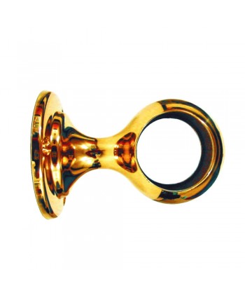 18-PVL Soporte sencillo pasante latón brillo