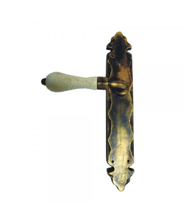 57-PVL Manivela  rústica con cerámica laton