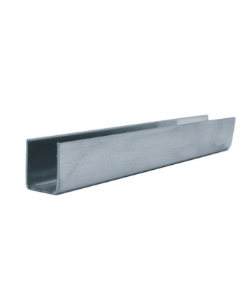 354-INOX Perfil en U de acero inoxidable satinado