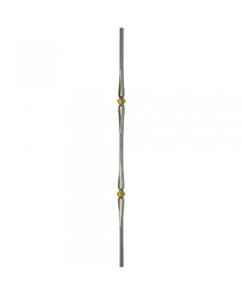 401-INOX Barrote de inoxidable con doble macolla latón