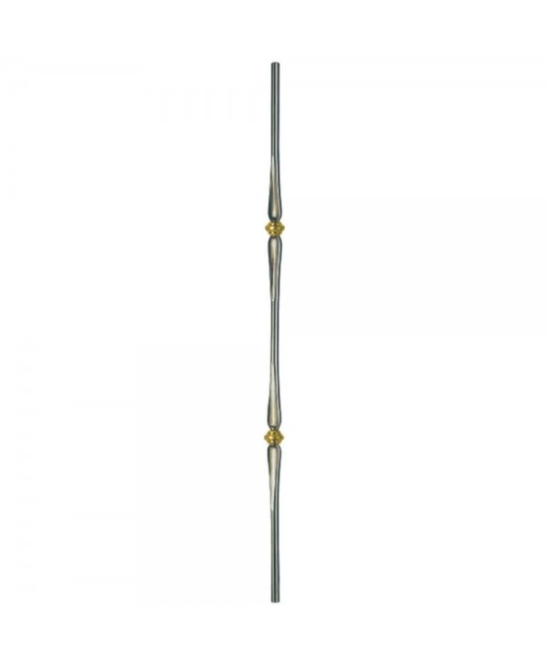 401-INOX Barrote de inoxidable con doble macolla latón