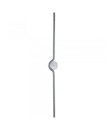 405-INOX Barrote con dibujo central de acero inoxidable