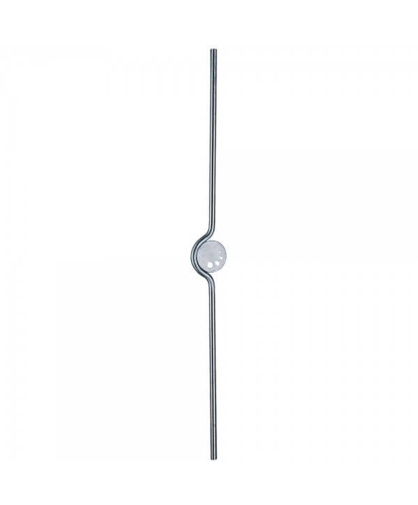 405-INOX Barrote con dibujo central de acero inoxidable