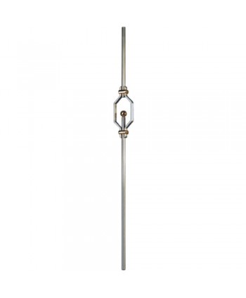 414-INOX Barrote clásico de acero inox con latón