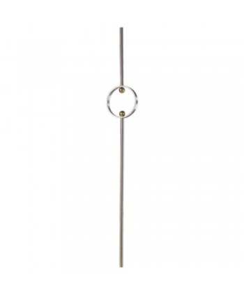 418-INOX Barrote inoxidable con aro y bolas de latón
