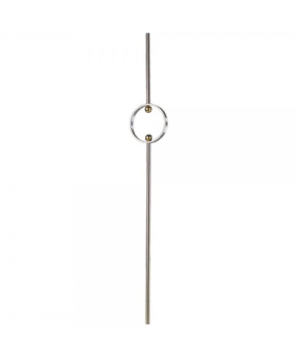 418-INOX Barrote inoxidable con aro y bolas de latón