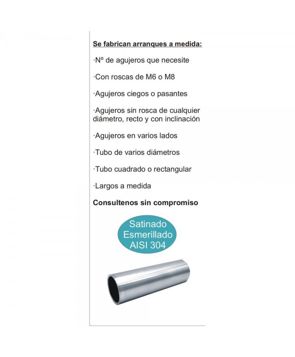 507-INOX Poste a medida de acero inoxidable