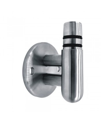 557-INOX Soporte macizo para baranda lateral de acero inox