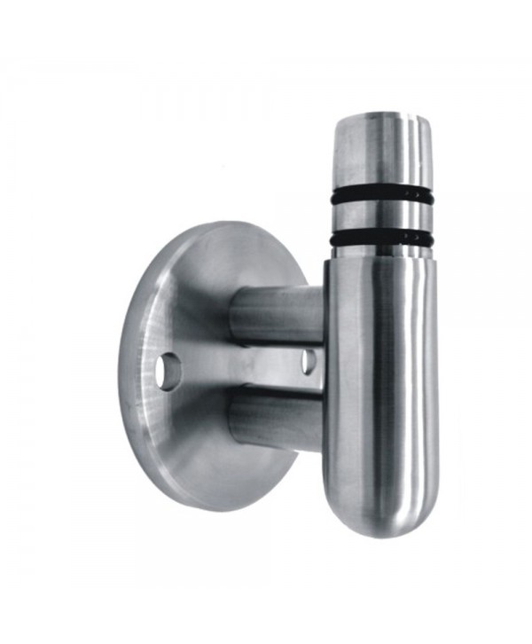 557-INOX Soporte macizo para baranda lateral de acero inox