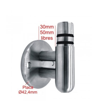 557-INOX Medidas soporte macizo de inox para lateral escalera