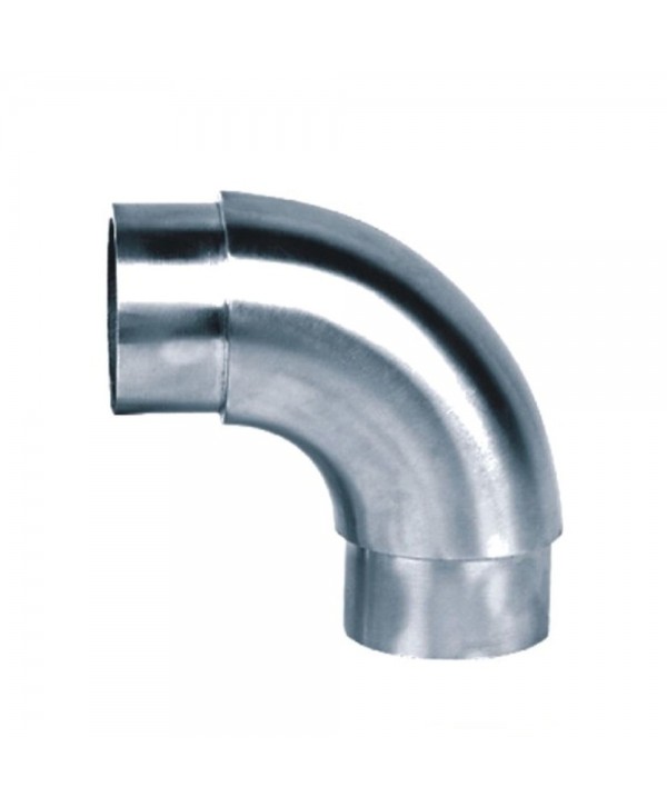 612-INOX Codo 90º de acero inoxidable para tubo redondo