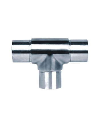 614-INOX Conector en T para redondo de acero inox