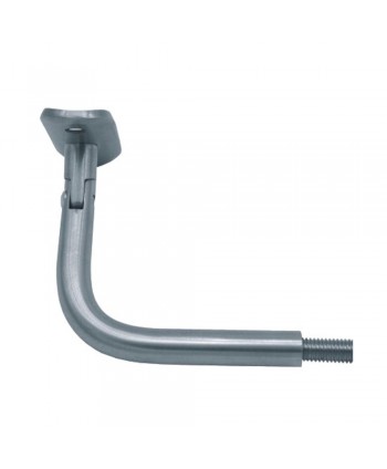 720-INOX Soporte regulable en L para barandillas de acero inox satinado