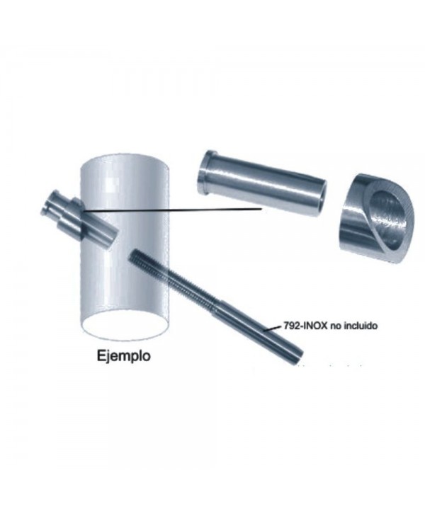 794-INOX Soporte de tensor de acero inox a 30º