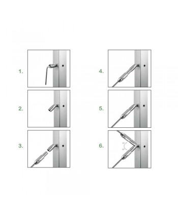 796-INOX Colocación tensor para barandas de acero