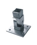 818-INOX Soporte acero inox regulable para cuadrado