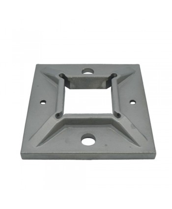 819-INOX Base acero inox para soldar tubo cuadrado