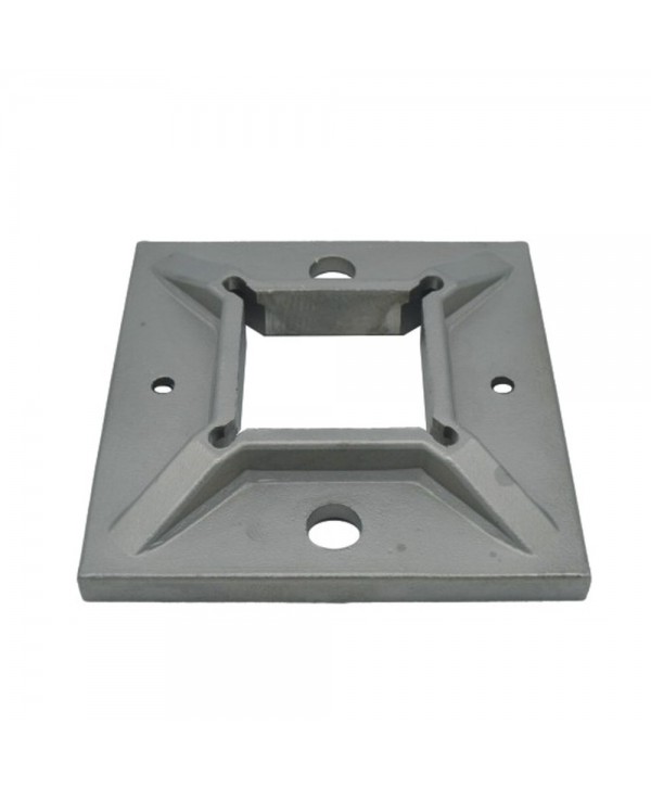 819-INOX Base acero inox para soldar tubo cuadrado